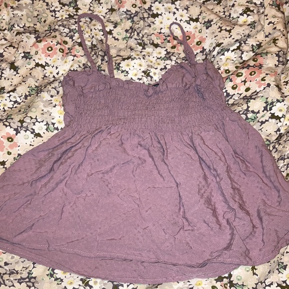 Women’s purple fashion nova tank top with scrunched back - Picture 4 of 4